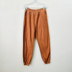 BEYOND YOGA Women's On The Go Jogger in Toffee Brown Orange Colorway Small